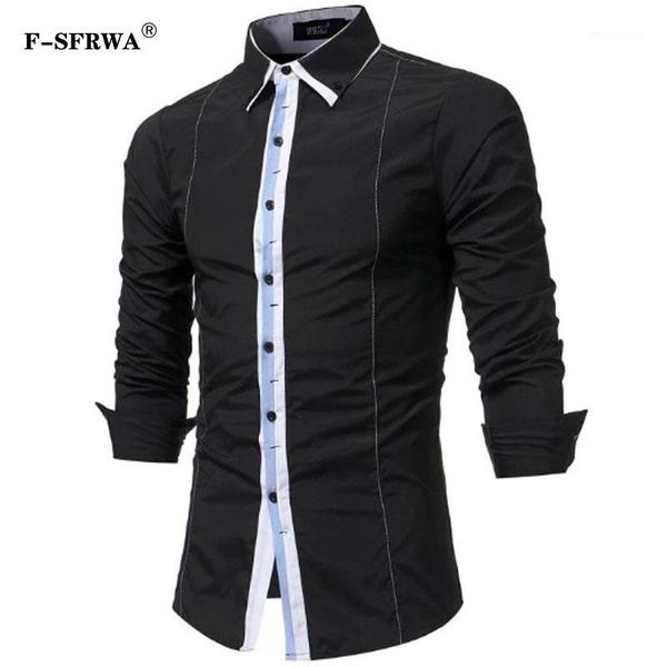 men's dress shirts 2021 spring autumn features men casual collar stitching long sleeve slim fit male 3xl1, White;black
men's dress shirts 2021 spring autumn features men casual collar stitching long sleeve slim fit male 3xl1, White;black