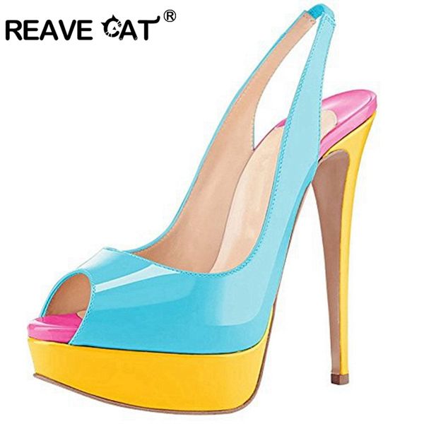 reave cat shoes woman high heels women's pumps peep toe platform patent leather female big size 35-47 sspring summer cool a1793 y1215, Black
reave cat shoes woman high heels women's pumps peep toe platform patent leather female big size 35-47 sspring summer cool a1793 y1215, Black