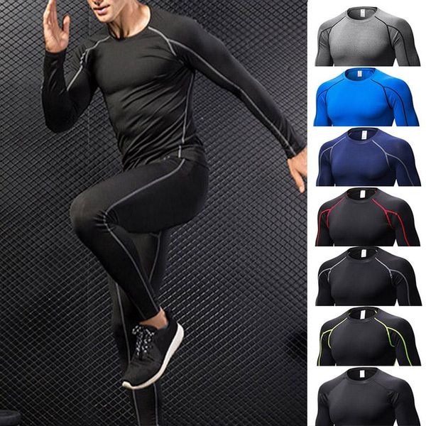 gym clothing fitness training suits stretch quick-drying long sleeves trousers compression base layer t-shirt leggings athletic tights, White;black
gym clothing fitness training suits stretch quick-drying long sleeves trousers compression base layer t-shirt leggings athletic tights, White;black