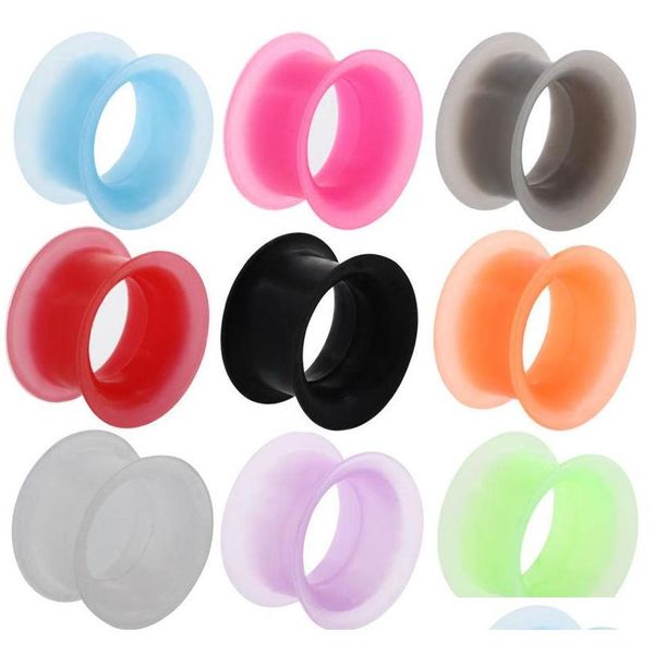 women men jewelry silicone flexible thin double flared ear plugs gauges earrings expansion piercing flesh tunnel body jewelry ngd8f, Silver
women men jewelry silicone flexible thin double flared ear plugs gauges earrings expansion piercing flesh tunnel body jewelry ngd8f, Silver