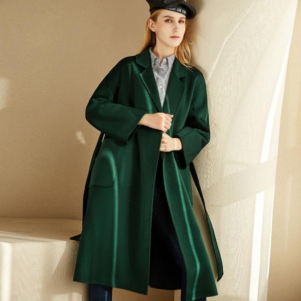 women's wool & blends micro painting large size classic pure cashmere coat in autumn and winter of 2021, Black
women's wool & blends micro painting large size classic pure cashmere coat in autumn and winter of 2021, Black