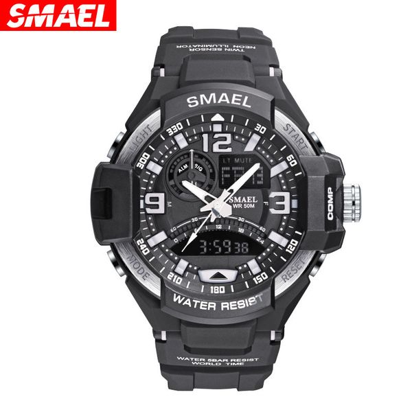 smael smael electronic watch men's sports outdoor waterproof fashion large screen sports men's and women's watch, Slivery;brown
smael smael electronic watch men's sports outdoor waterproof fashion large screen sports men's and women's watch, Slivery;brown