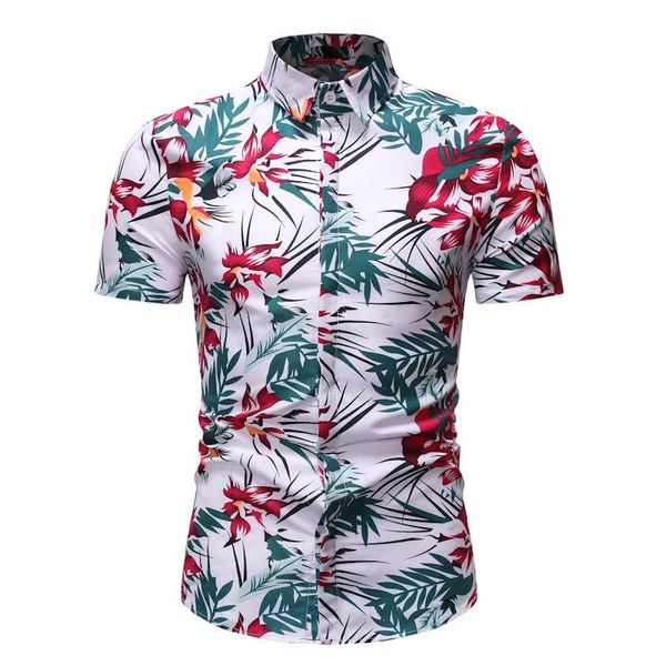 men's casual shirts loldeal summer beach hawaiian shirt short sleeve large size floral fashion, White;black 
men's casual shirts loldeal summer beach hawaiian shirt short sleeve large size floral fashion, White;black