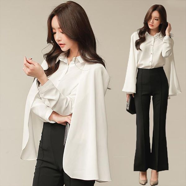 s xxl plus size women shirts cloak sleeve cape blouse chiffon blouse office lady elegant shirt 2021 camisas mujer chemises femme, White
s xxl plus size women shirts cloak sleeve cape blouse chiffon blouse office lady elegant shirt 2021 camisas mujer chemises femme, White