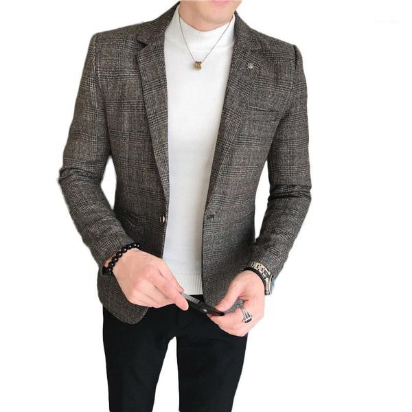 men's suits & blazers 2021 men wedding groom korean slim fit suit coat jacket one button male business casual party dress blazer1, White;black
men's suits & blazers 2021 men wedding groom korean slim fit suit coat jacket one button male business casual party dress blazer1, White;black