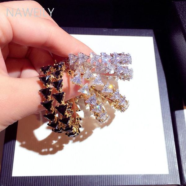 geometric triangle cz zircon hoop earring new fashion korean earrings exaggerated round crystal earring, Golden;silver
geometric triangle cz zircon hoop earring new fashion korean earrings exaggerated round crystal earring, Golden;silver