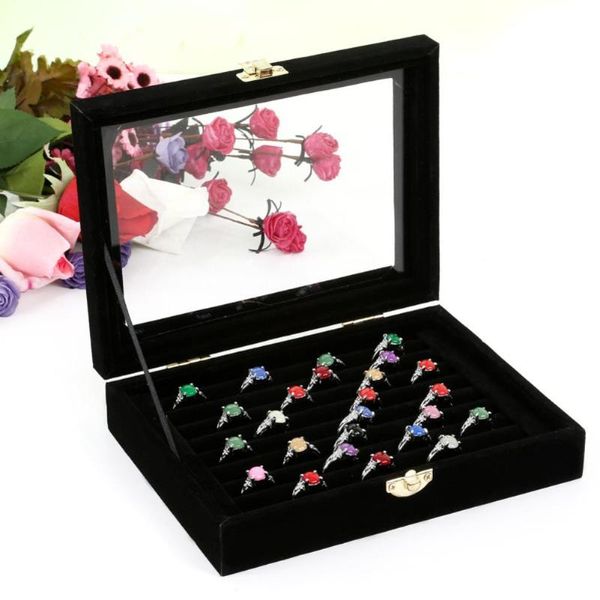 jewelry organizer/jewelry display box velvet rings stud earrings jewelry display tray storage box with glass lid joyeros organiz, Pink;blue
jewelry organizer/jewelry display box velvet rings stud earrings jewelry display tray storage box with glass lid joyeros organiz, Pink;blue