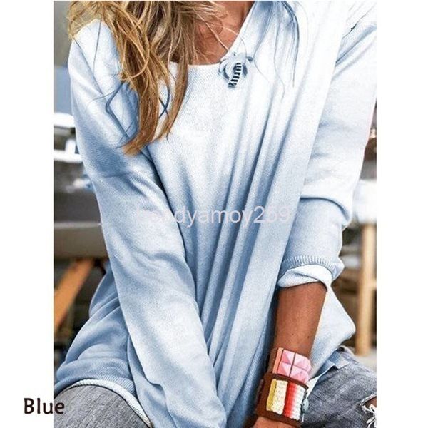 women's t-shirt women's spring and autumn loose gradient printed long sleeve t-shirt, White
women's t-shirt women's spring and autumn loose gradient printed long sleeve t-shirt, White