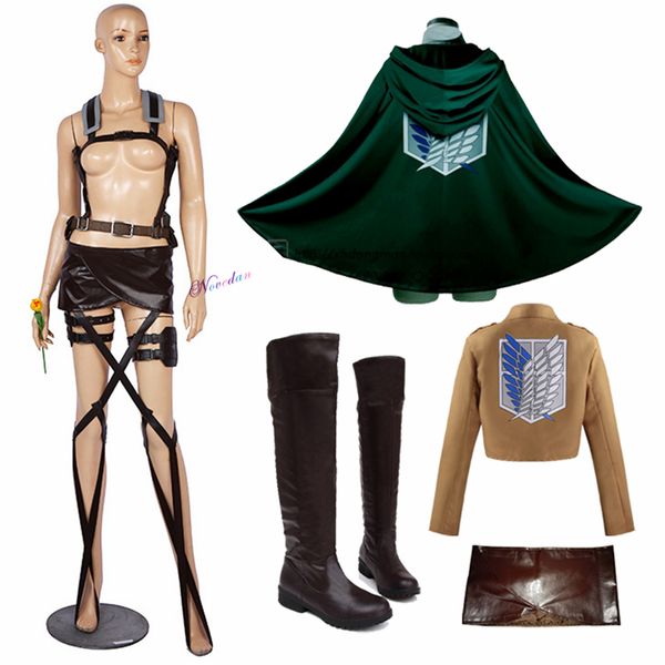 anime costumes anime attack on titan cosplay shingeki no kyojin jacket recon corps leather boots skirt belts suspenders ackerman costume, Black
anime costumes anime attack on titan cosplay shingeki no kyojin jacket recon corps leather boots skirt belts suspenders ackerman costume, Black