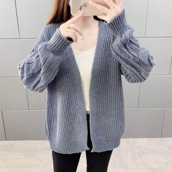 the new chic han edition to film the female thick loose long-sleeved twist knitted cardigan sweater coat1, White
the new chic han edition to film the female thick loose long-sleeved twist knitted cardigan sweater coat1, White
