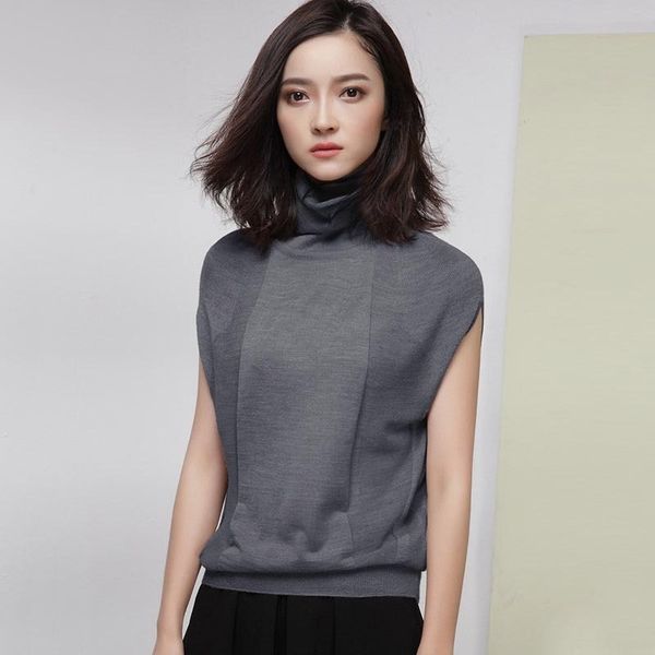 50% wool knitting soft elastic t-shirt loose heap collar short sleeve summer women female brand t shirt pullover t200730, White
50% wool knitting soft elastic t-shirt loose heap collar short sleeve summer women female brand t shirt pullover t200730, White