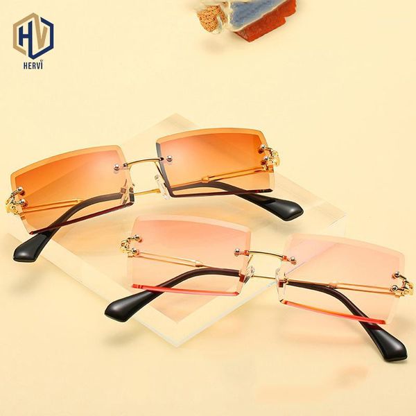 fashion popular rimless rectangle sunglasses women men shades alloy glasses uv4001, White;black
fashion popular rimless rectangle sunglasses women men shades alloy glasses uv4001, White;black