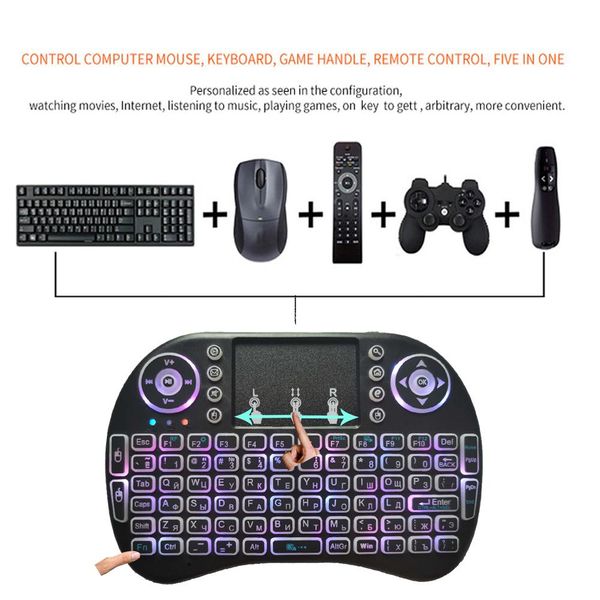 i8 mini 2.4g беспроводная клавиатура сенсорная панель цвет подсветкой air mouse для android tv box xbox smart tv pc ps3 / ps4 htpc
i8 mini 2.4g беспроводная клавиатура сенсорная панель цвет подсветкой air mouse для android tv box xbox smart tv pc ps3 / ps4 htpc