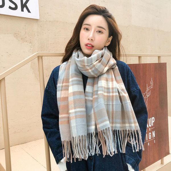 autumn winter soft thick classical pattern fashion wrap women warm shawl patchwork color plaid long cashmere scarf, Blue;gray
autumn winter soft thick classical pattern fashion wrap women warm shawl patchwork color plaid long cashmere scarf, Blue;gray