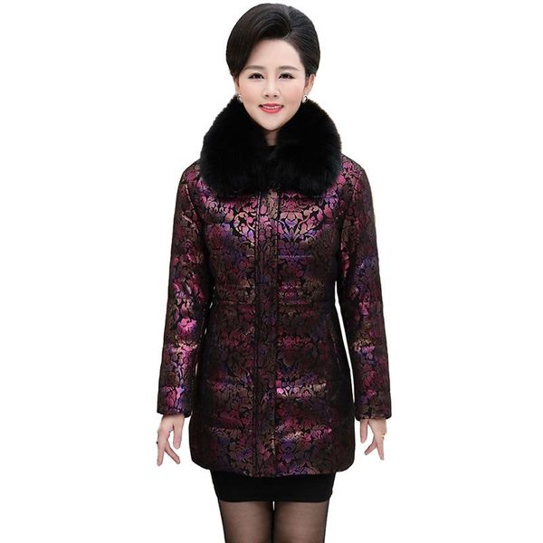 2020 new down jacket women glossy thicken white duck down coats middle aged female fur collar hooded coats g604, Black
2020 new down jacket women glossy thicken white duck down coats middle aged female fur collar hooded coats g604, Black