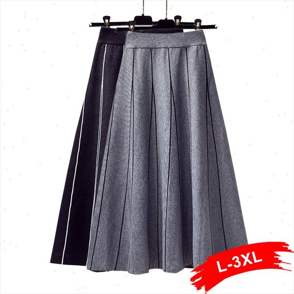 plus size winter women big swing thick knitting skirt 4xl elastic high waist pleated midi a line female elegant skirts, Black
plus size winter women big swing thick knitting skirt 4xl elastic high waist pleated midi a line female elegant skirts, Black