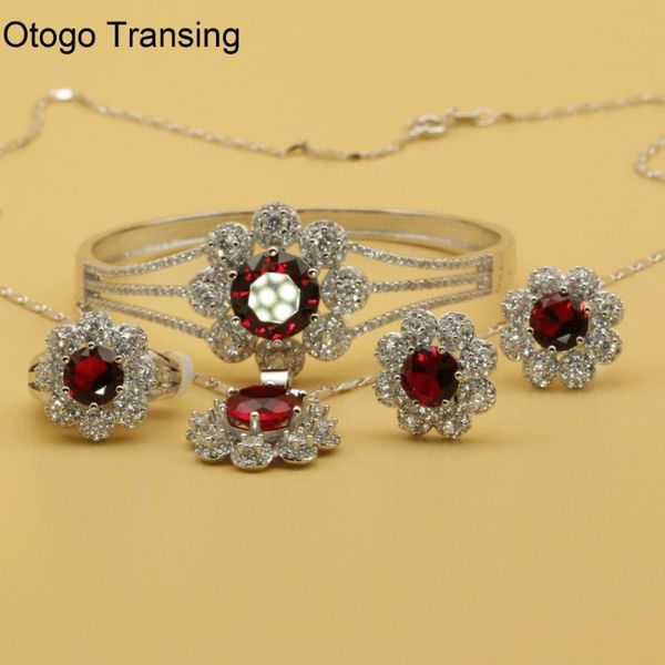 otogo transing 2021 party silver color jewelry set charm women fashion red crystal ring earrings necklace bracelet mark-set208
otogo transing 2021 party silver color jewelry set charm women fashion red crystal ring earrings necklace bracelet mark-set208