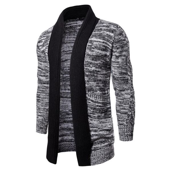 warm casual men sweater long knitted turn-down collar outerwear sweaters 201202, White;black
warm casual men sweater long knitted turn-down collar outerwear sweaters 201202, White;black