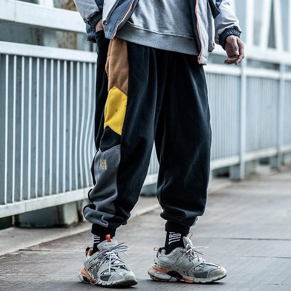 qiu dong season with velvet thickening sweatpants male loose pants popular logo color matching polar fleece beam foot trousers, Black
qiu dong season with velvet thickening sweatpants male loose pants popular logo color matching polar fleece beam foot trousers, Black