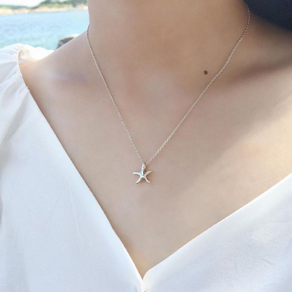 925 sterling silver necklace for women cute star starfish necklaces pendant chokers fashion jewelry h wmthmn, Black
925 sterling silver necklace for women cute star starfish necklaces pendant chokers fashion jewelry h wmthmn, Black