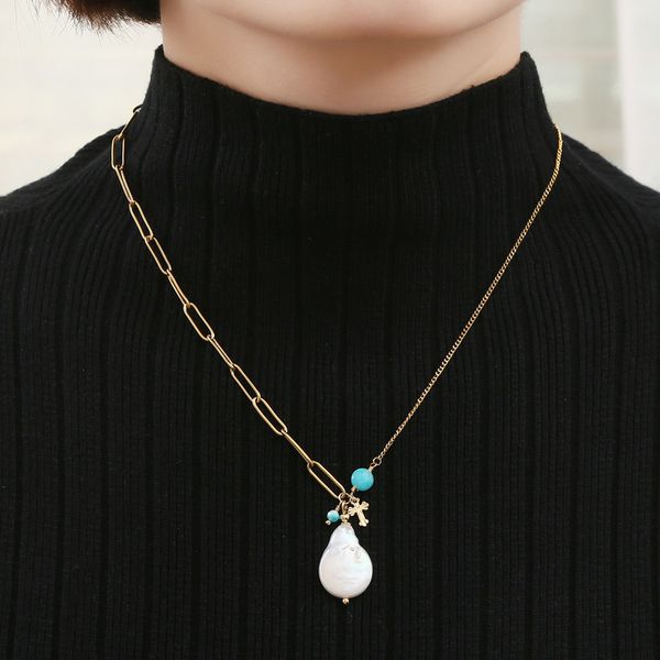 pearl necklace geometric long women's luxury niche design autumn and winter sweater chain, Silver
pearl necklace geometric long women's luxury niche design autumn and winter sweater chain, Silver