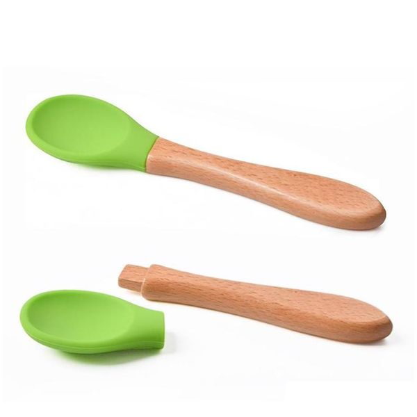 baby feeding spoon wooden handle sile spoon baby food spoons anti-scald and fall resist qylxjo my_home2010
baby feeding spoon wooden handle sile spoon baby food spoons anti-scald and fall resist qylxjo my_home2010