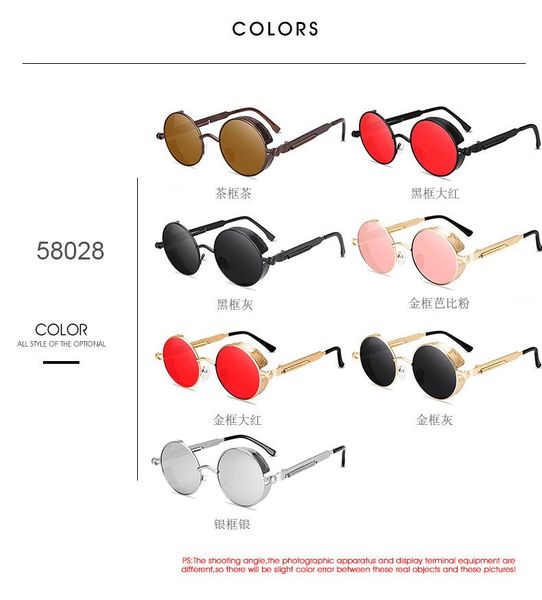the new european and american fashion sunglasses sunglasses steam punk metal spring leg 58028, White;black
the new european and american fashion sunglasses sunglasses steam punk metal spring leg 58028, White;black