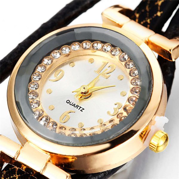 black men's leather bracelet simple new black inlaid diamond owl watch, Slivery;brown
black men's leather bracelet simple new black inlaid diamond owl watch, Slivery;brown