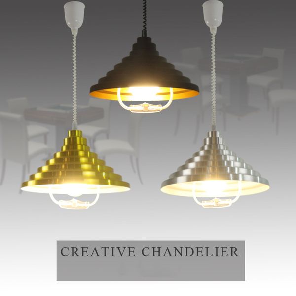 modern fashion special telescopic lifting chandelier lights aluminum creative pagoda black silver gold three-color dining pendant lamps
modern fashion special telescopic lifting chandelier lights aluminum creative pagoda black silver gold three-color dining pendant lamps