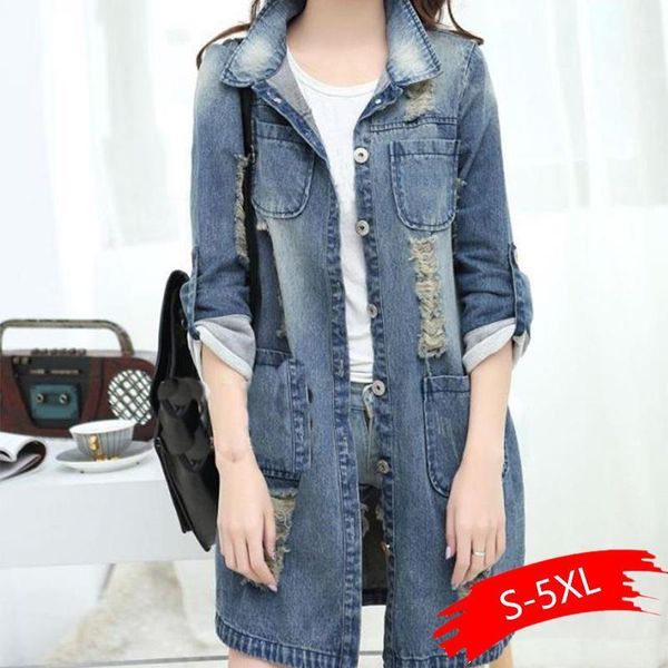 big size 4xl 5xl women denim jacket long jeans jacket coat casual frayed female basic jackets outwear 2020 new plus size1, Black;brown
big size 4xl 5xl women denim jacket long jeans jacket coat casual frayed female basic jackets outwear 2020 new plus size1, Black;brown