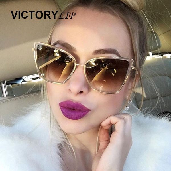 sunglasses victorylip oversized women fashion cat eye sunglass 2021 cateye hip hop vintage brand designer champagne sun glasses, White;black
sunglasses victorylip oversized women fashion cat eye sunglass 2021 cateye hip hop vintage brand designer champagne sun glasses, White;black