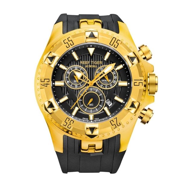 reef tiger/rt sport mens watch with chronograph date yellow gold rubber strap quartz watches reloj hombre masculino rga303 t200409, Slivery;brown
reef tiger/rt sport mens watch with chronograph date yellow gold rubber strap quartz watches reloj hombre masculino rga303 t200409, Slivery;brown