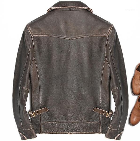 men's leather & faux 2021 arrival vintage brown men smart casual jacket single breasted plus size xxxl genuine cowhide russian coat1, Black
men's leather & faux 2021 arrival vintage brown men smart casual jacket single breasted plus size xxxl genuine cowhide russian coat1, Black