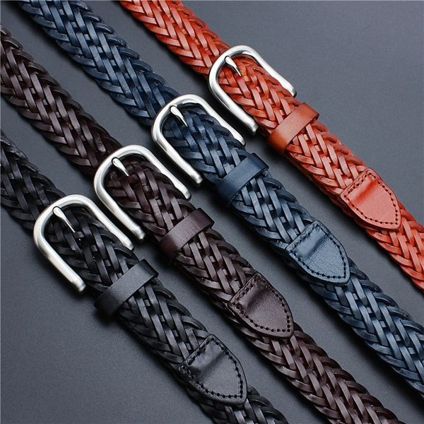 men's genuine braided leather belt fashion brown all-match pin buckle big size woven belt leather for mens jeans 201111, Black;brown
men's genuine braided leather belt fashion brown all-match pin buckle big size woven belt leather for mens jeans 201111, Black;brown