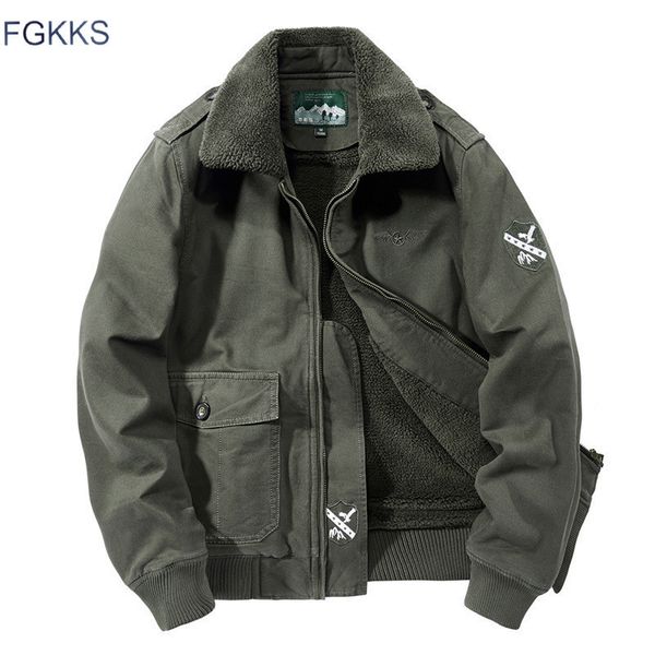 fgkks men jacket men's military style solid color jacket male new casual brand plus velvet thickening jackets coat 201111, Black;brown
fgkks men jacket men's military style solid color jacket male new casual brand plus velvet thickening jackets coat 201111, Black;brown