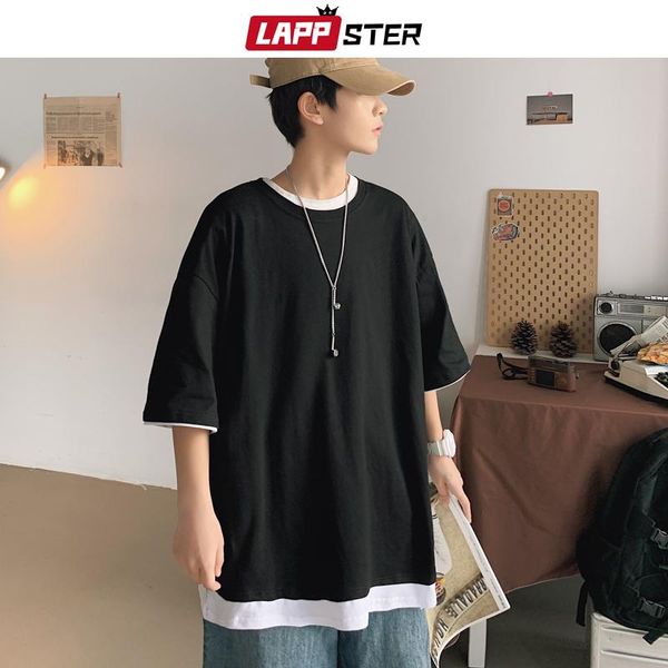 lappster men graphic fake two pieces t shirt 2020 synner mens streetwear harajuku tshirt male korean fashions black tshirts, White;black
lappster men graphic fake two pieces t shirt 2020 synner mens streetwear harajuku tshirt male korean fashions black tshirts, White;black
