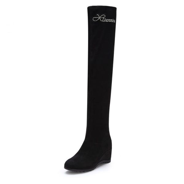 black elastic flock slim fit over the knee boots women 2020 autumn winter crystal ladies high heel wedges long thigh high botas lj201130
black elastic flock slim fit over the knee boots women 2020 autumn winter crystal ladies high heel wedges long thigh high botas lj201130