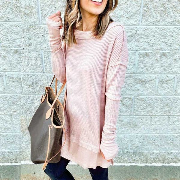 women's sweaters fashion solid pink sweater long sleeve patchwork o neck women 2021 pullovers, White;black
women's sweaters fashion solid pink sweater long sleeve patchwork o neck women 2021 pullovers, White;black