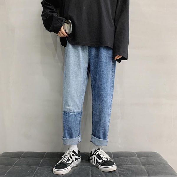 new style mixed colors jeans male brand loose versatile straight trousers summer ins korean-style wide-leg men's pants, Blue
new style mixed colors jeans male brand loose versatile straight trousers summer ins korean-style wide-leg men's pants, Blue