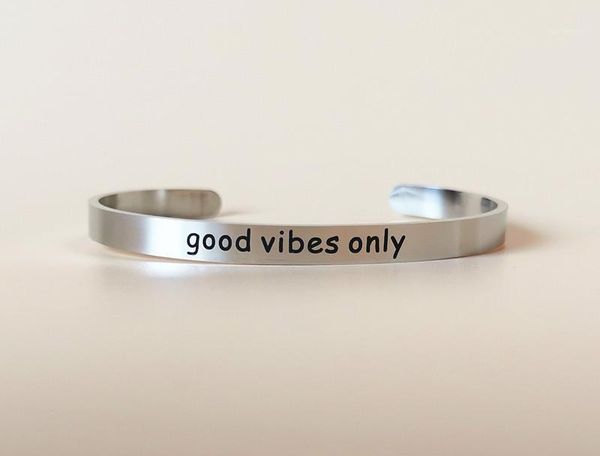 good vibes only bangles women bangles for friend gift cuff bracelets drop shipping ylq65311, Black
good vibes only bangles women bangles for friend gift cuff bracelets drop shipping ylq65311, Black