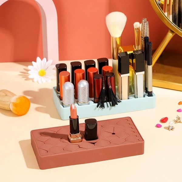 24 grids silicone lipstick storage rack brush eyebrow pencil cosmetics organizer casket for jewelry candy color makeup organizer
24 grids silicone lipstick storage rack brush eyebrow pencil cosmetics organizer casket for jewelry candy color makeup organizer