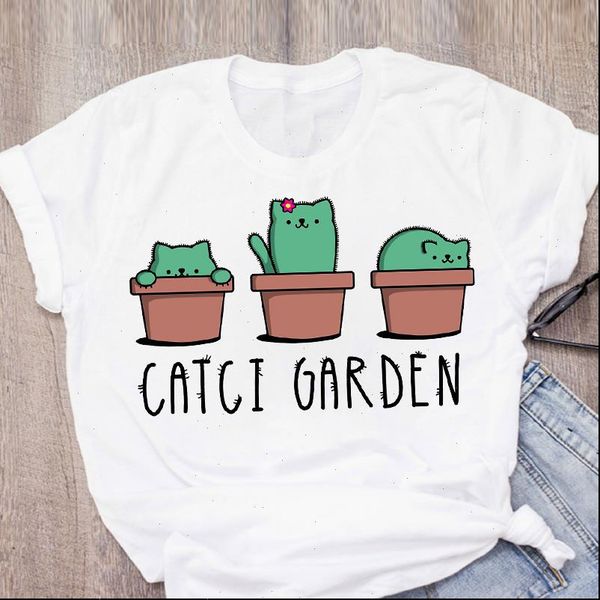 women graphic cat cute plant floral 90s lady print summer lady t shirt womens clothing tees female t shirt, White
women graphic cat cute plant floral 90s lady print summer lady t shirt womens clothing tees female t shirt, White