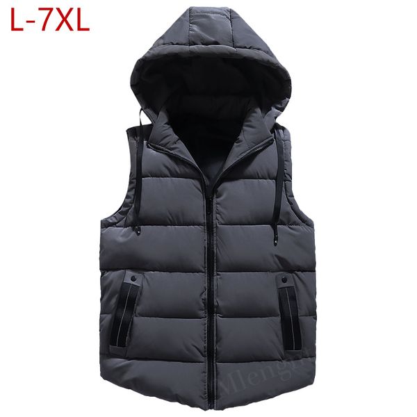 new arrival winter men plus large size 7xl vest hat detachable sleeveless jackets warm parka for men waistcoat unloading 201120, Black;white
new arrival winter men plus large size 7xl vest hat detachable sleeveless jackets warm parka for men waistcoat unloading 201120, Black;white