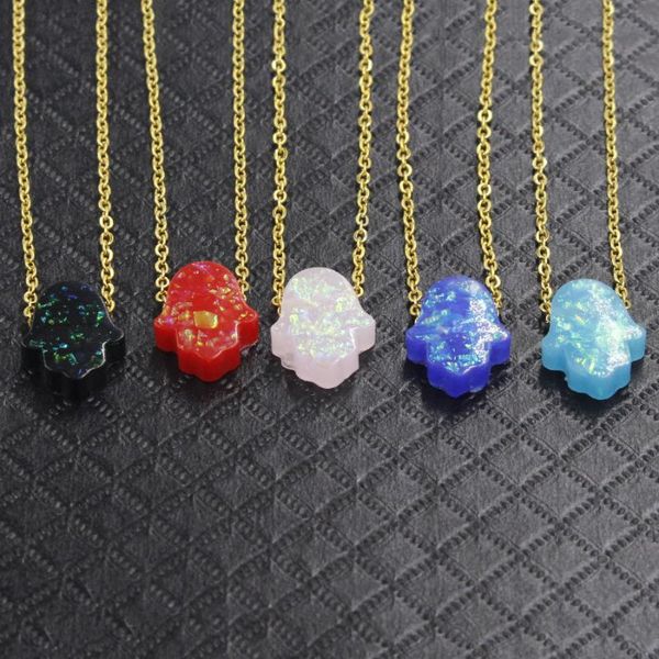 chains jaymaxi opal hamsa hand fatima pendant necklace gold color chain stainless steel women stone 45cm 2piece/lot, Silver
chains jaymaxi opal hamsa hand fatima pendant necklace gold color chain stainless steel women stone 45cm 2piece/lot, Silver