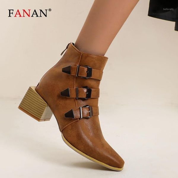 fanan brand women ankle boots high heels buckle decoration woman pointed toe shoes winter square heel brown western cowboy boots1, Black
fanan brand women ankle boots high heels buckle decoration woman pointed toe shoes winter square heel brown western cowboy boots1, Black