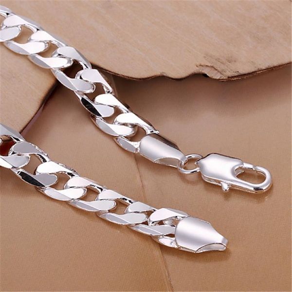 men 6mm flat silver color women silver bracelets wedding fashion jewelry christmas gifts cute h245 h bbygqa, Black
men 6mm flat silver color women silver bracelets wedding fashion jewelry christmas gifts cute h245 h bbygqa, Black