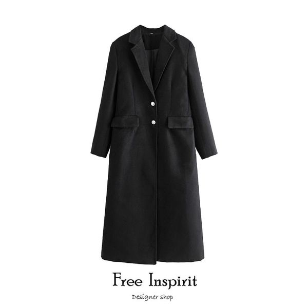 women's wool & blends 2021 inspirit arrival office lady casual turn-down collar x-long single breasted keep warm winter coat, Black
women's wool & blends 2021 inspirit arrival office lady casual turn-down collar x-long single breasted keep warm winter coat, Black