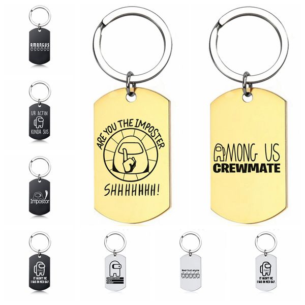 new arrival game among us keyring colorful golden black stainless steel keychain for car key chain jewelry bag pendant, Silver
new arrival game among us keyring colorful golden black stainless steel keychain for car key chain jewelry bag pendant, Silver