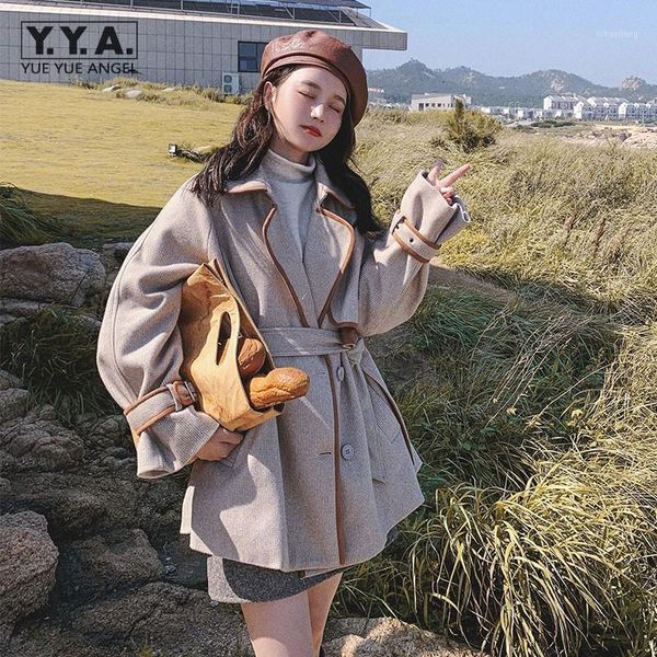 women's wool & blends retro women trench high street loose single breasted plaid short overcoat 2021 autumn winter female sashes coat1, Black
women's wool & blends retro women trench high street loose single breasted plaid short overcoat 2021 autumn winter female sashes coat1, Black