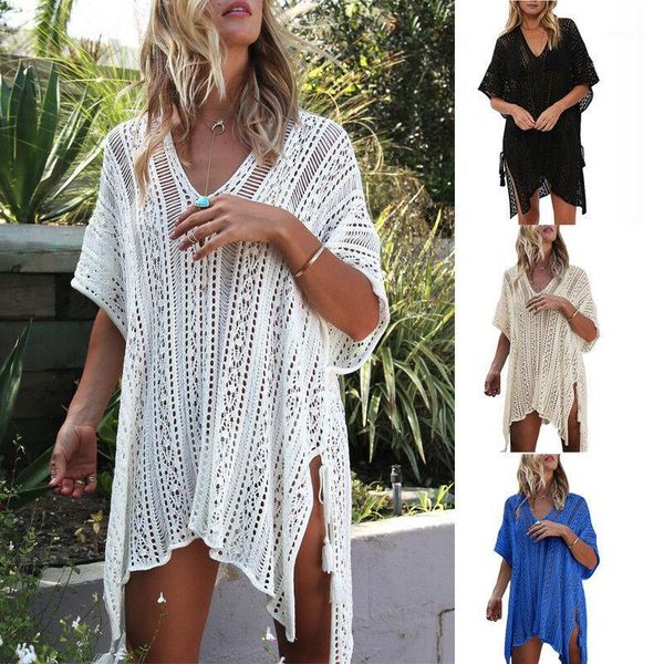 women's swimwear crochet beach tunic pareo cover up 2021 swimsuit hollow coverup women kaftan ladies summer ups1, White;black
women's swimwear crochet beach tunic pareo cover up 2021 swimsuit hollow coverup women kaftan ladies summer ups1, White;black